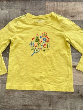 L.L. Bean Kids' Yellow 'Bug Hunter' Long-Sleeve Tee medium 5/6